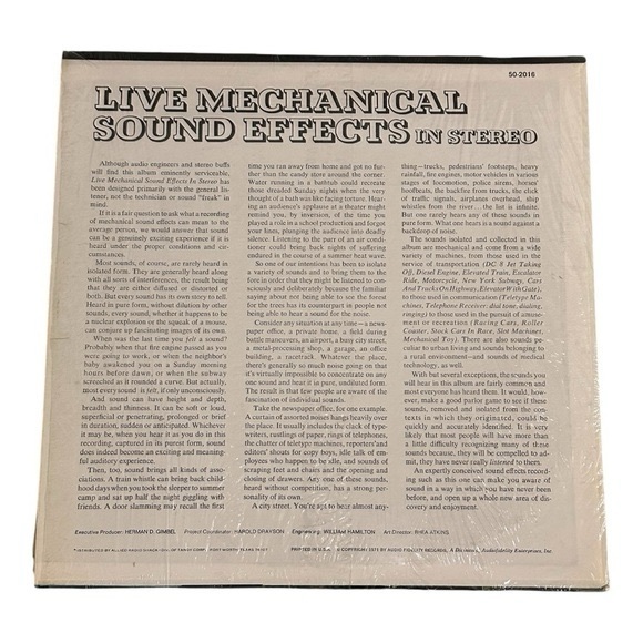 Realistic Live Mechanical Sounds Vinyl - Picture 2 of 8